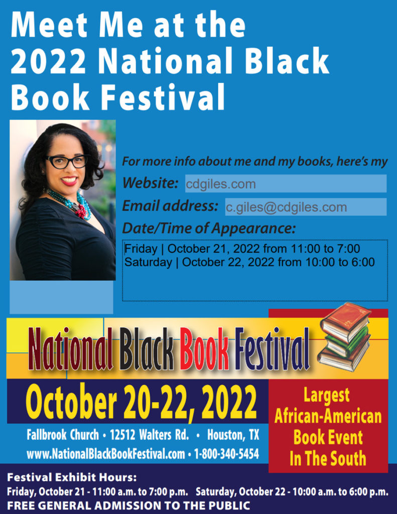 Meet CD Giles at the 2022 National Black Book Festival CD Giles